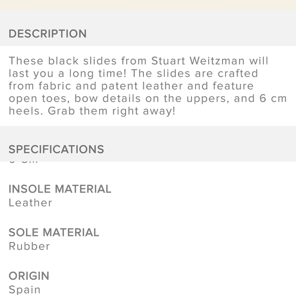 Stuart weitzman black leather slides heel and bow